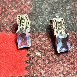 925 Tanzanite earrings
